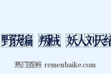 野获编·叛贼·妖人刘天绪是什么意思的图片